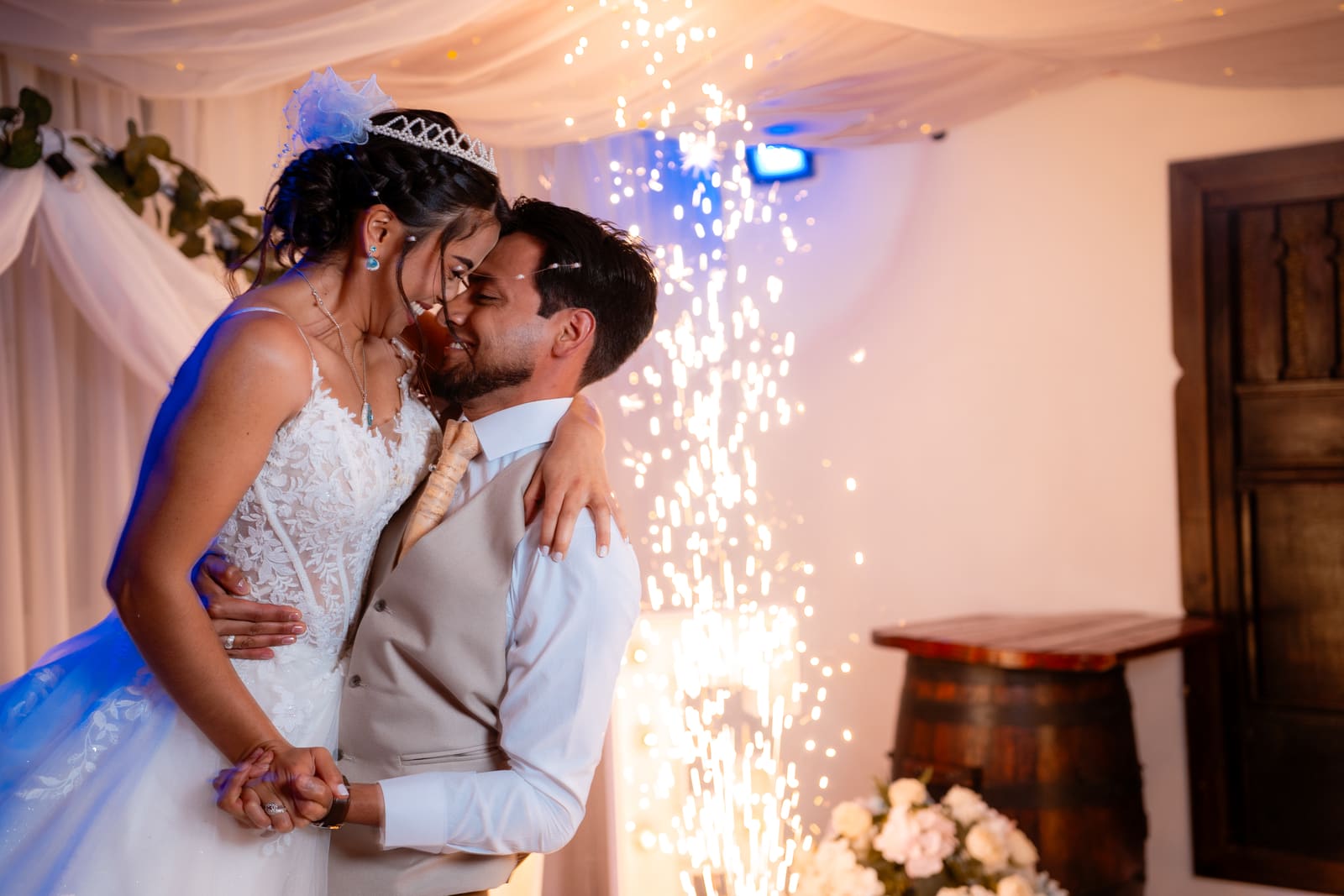 Primer encuentro de los novios antes de la ceremonia