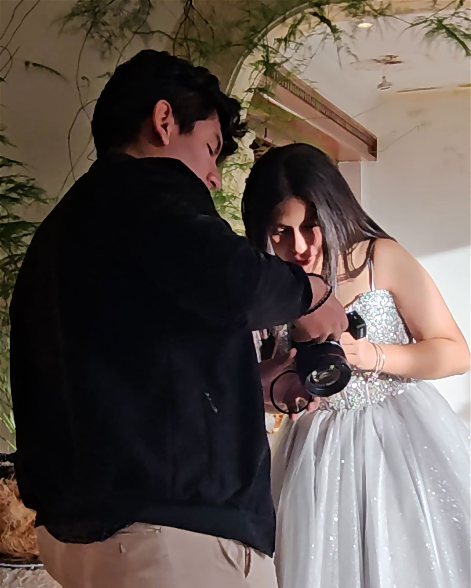 Charla previa con la quinceañera antes de empezar la sesión